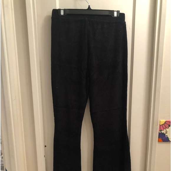 Aerie Black Ribbed Flare Pants - Picture 3 of 3
